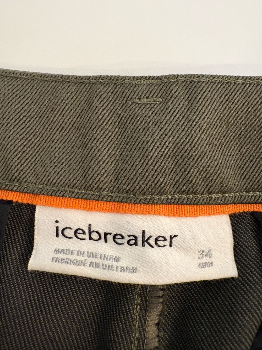 Icebreaker || Merino Wool Trousers Chinos Pants Olive Green 34 - Picture 5 of 8